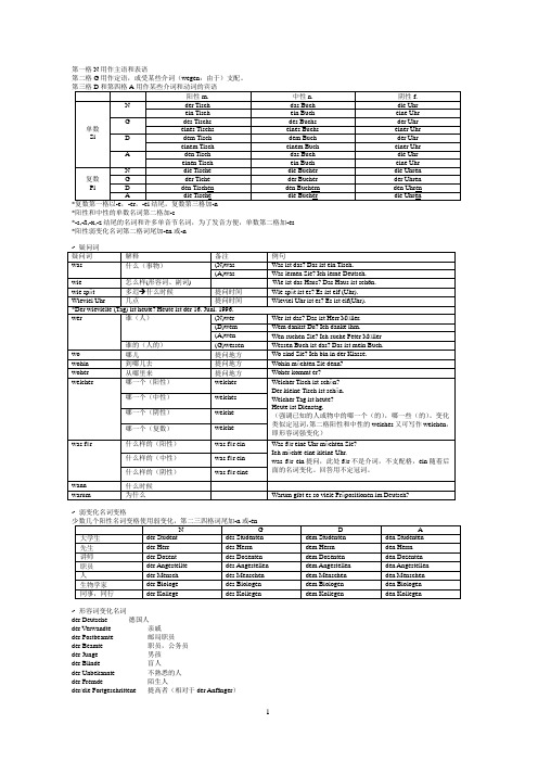 德语四级语法