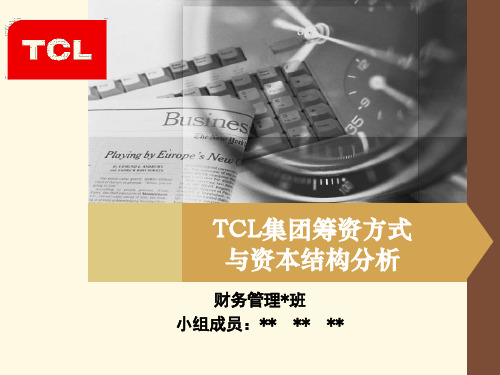 TCL集团筹资方式与资本结构分析