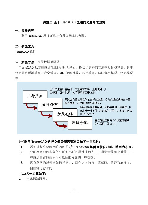 基于TransCAD交通的交通需求预测