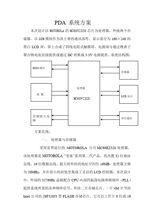 PDA系统方案