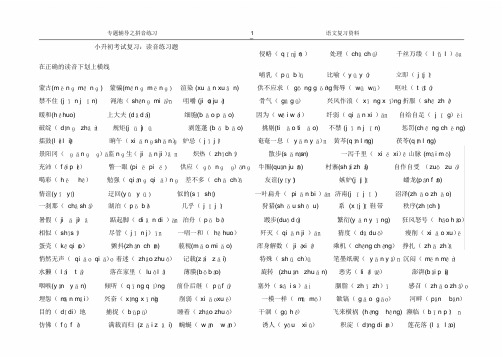 小升初语文基础知识练习