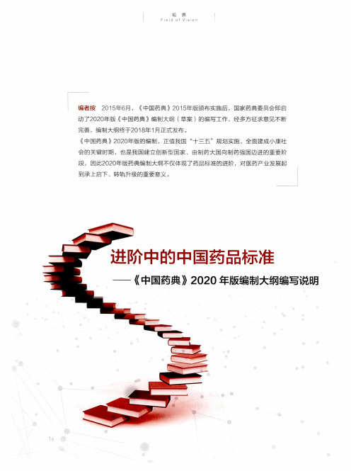 进阶中的中国药品标准——《中国药典》2020年版编制大纲编写说明