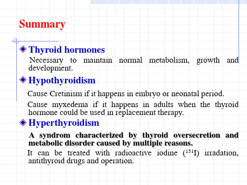 甲状腺激素及抗甲状腺药Thyroidhormonesandantithyroid