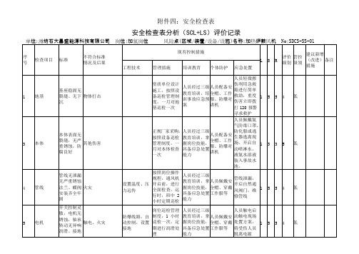 设备设施安全检查表(可编辑修改word版)