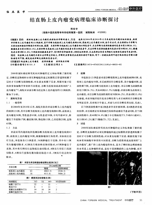 结直肠上皮内瘤变病理临床诊断探讨