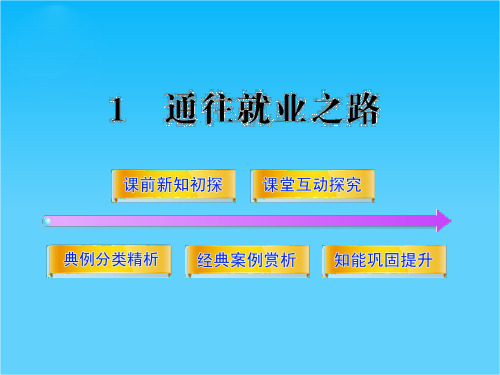 4.1 通往就业之路 课件(人教选修5)