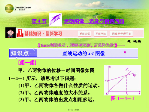 高考物理一轮复习 第1章 第4节 运动图像 追及与相遇问题课件 新人教版