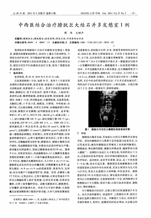 中西医结合治疗膀胱巨大结石并多发憩室1例
