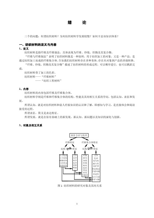 一、纺织材料的定义与内容