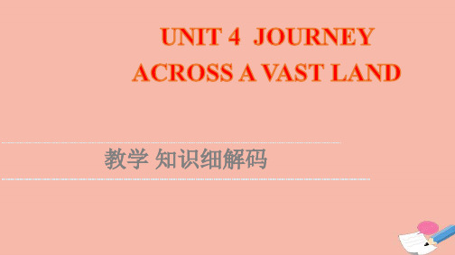 新教材高中英语UNIT4教学知识细解码课件新人教版选择性必修第二册ppt