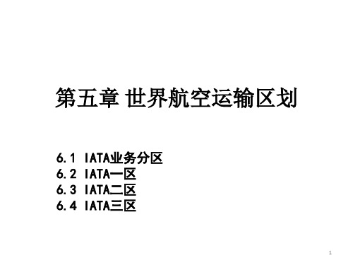 世界航空运输区划PPT课件