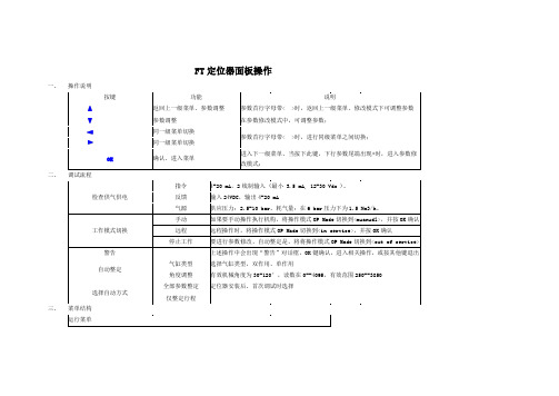 FT定位器面板操作