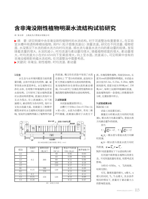 含非淹没刚性植物明渠水流结构试验研究