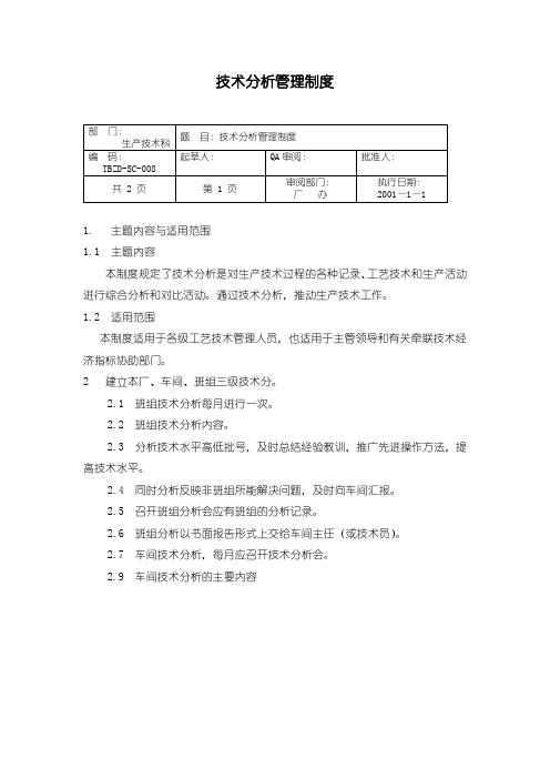 37-技术分析管理制度