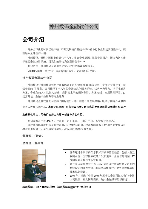 神州数码金融软件公司.doc