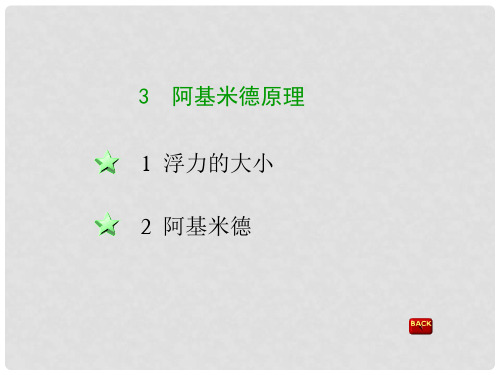 八年级科学上册 第四章第三节阿基米德原理课件 华东师大版