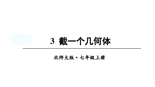 北师大版(2024)数学七年级上册1.3 截一个几何体