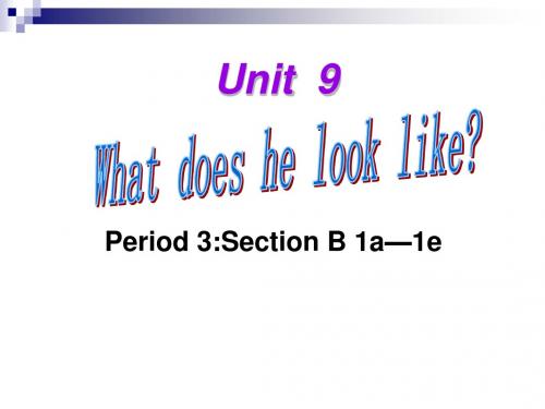 七年级英语下册Unit9WhatdoeshelooklikePeriod3教学课件(新版)人教新目标版