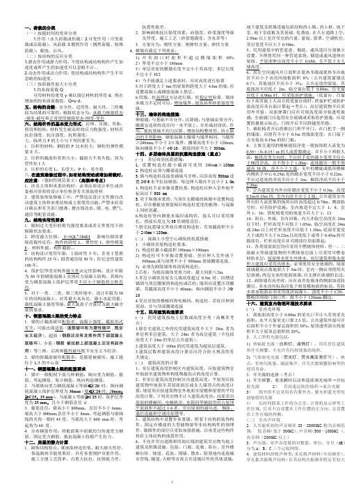 二级建造师建筑实务重点2012年最新版