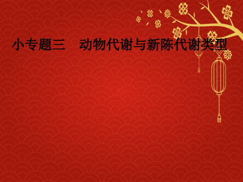临门一脚高考生物三轮考前重点专题突破课件:专题三动物代谢与新陈代谢类型课件 -生物备课大师【全免费】