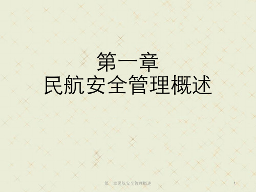 第一章民航安全管理概述