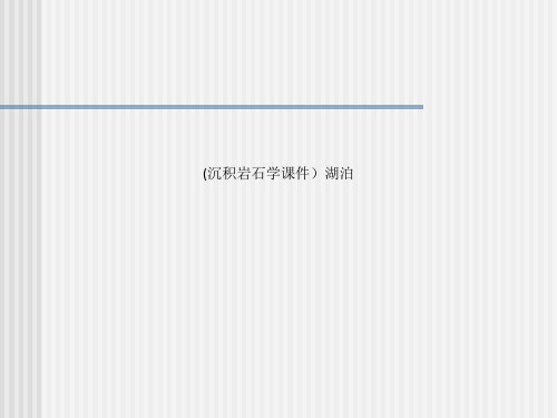 (沉积岩石学课件)湖泊