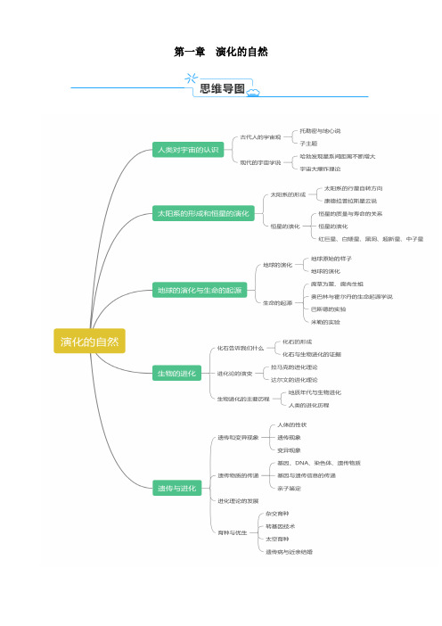 1.第一章  演化的自然【速记清单】(原卷版)