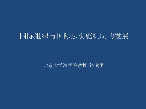 国际组织与国际法实施机制发展1