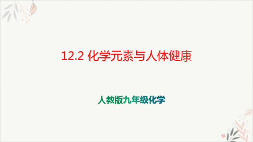 12.2化学元素与人体健康-九年级化学人教版下册