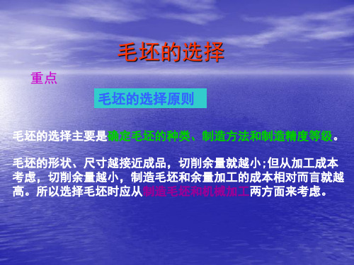 项目二零件的工艺分析-毛坯的选择资料