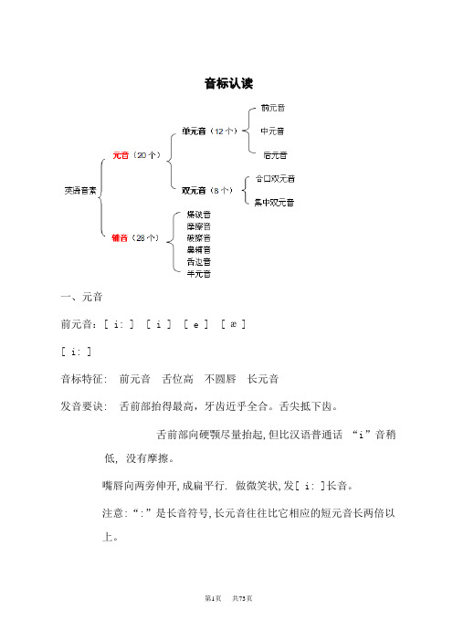 湘少版小学六年级下册英语小升初(全国通用) 语音技巧及教学指导 音标知识梳理