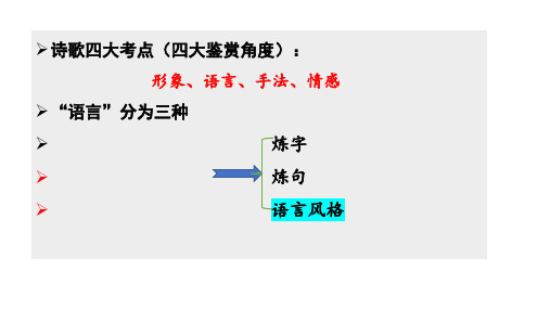 高考语文复习：诗歌鉴赏语言风格