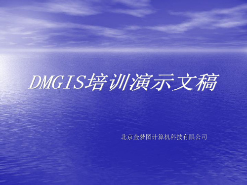 MAPGIS及DMGIS培训演示文稿