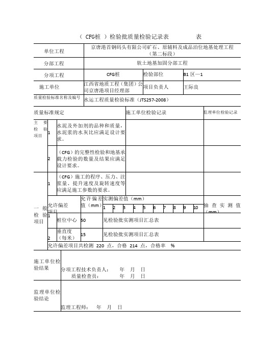 CFG桩检验批(整理完)