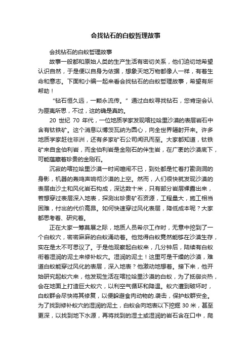 会找钻石的白蚁哲理故事