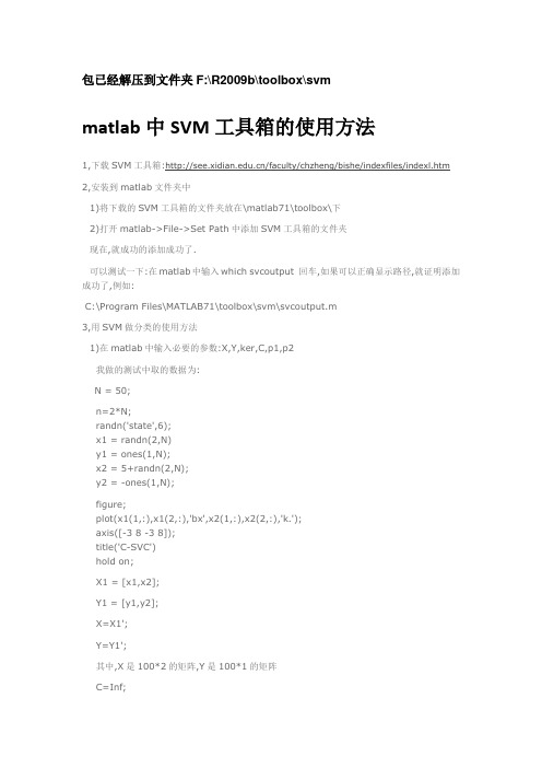 (1)matlab中SVM工具箱的使用方法