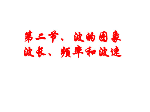 高中物理选修34波的图象 波长、频率和波速ppt