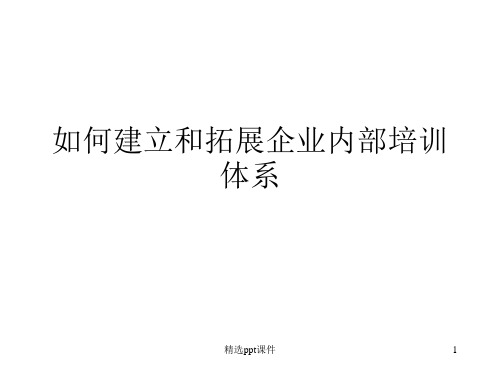 如何建立和拓展企业内部培训体系