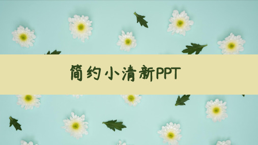 简约小清新菊花PPT模板