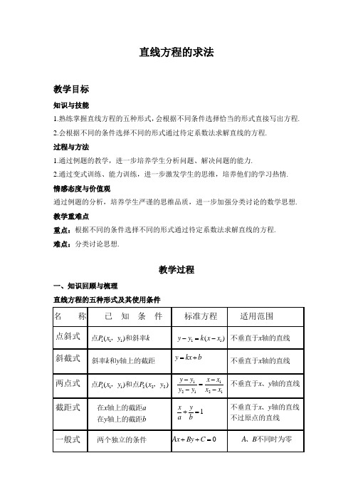 人教版高中数学必修2《三章 直线与方程 3.3直线的交点坐标与距离公式 习题3.3》公开课教案_4