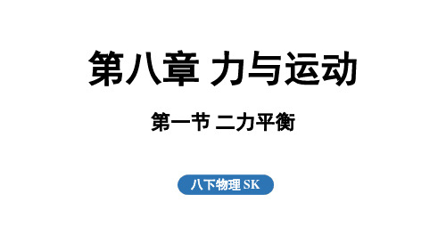 8.1二力平衡(课件)2024-2025学年第二学期苏科版物理八年级下册