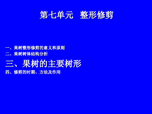 果树整形修剪——主要树形