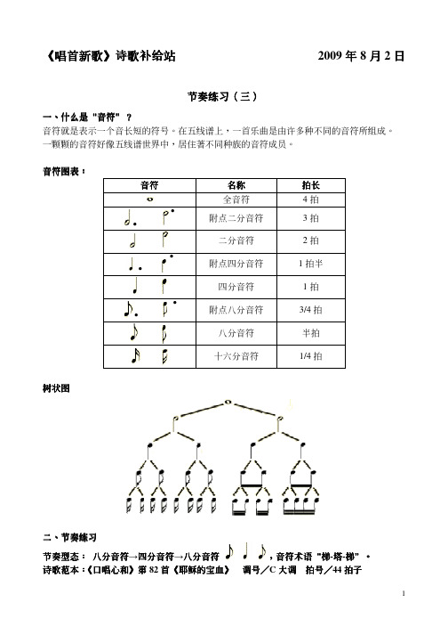 节奏练习节奏练习节奏练习节奏练习(三)(三)(三)(三)