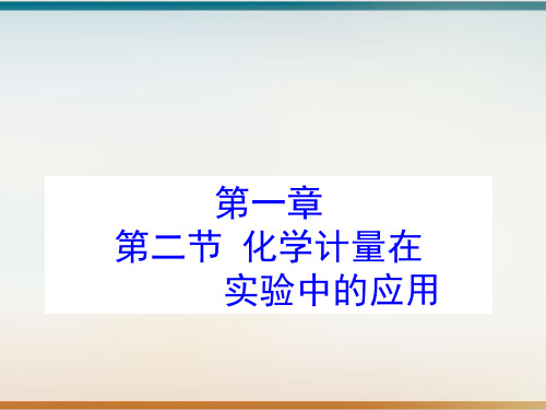 人教版高中化学《化学计量在实验中的应用》实用课件