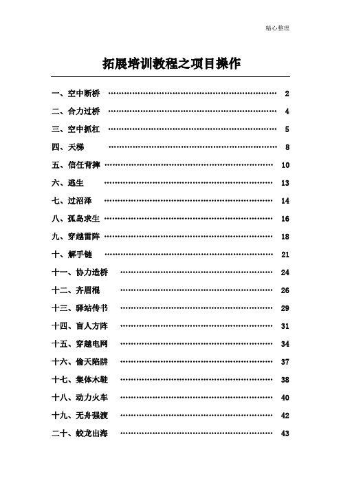 拓展培训教程之项目操作