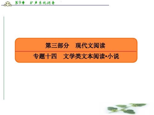 人教高考语文总复习课件:专题十四实用类文本阅读小说 14-2-1