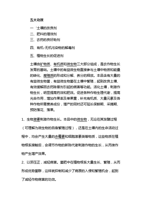五大功效