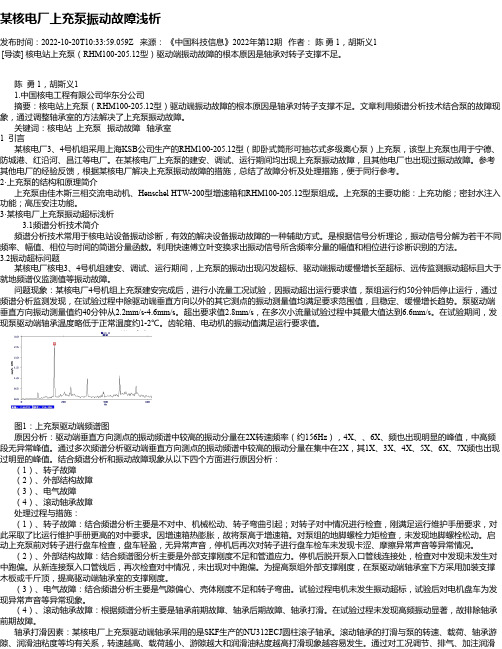 某核电厂上充泵振动故障浅析