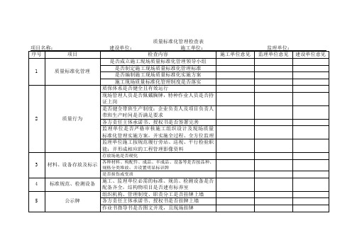 施工现场标准化检查表20171127