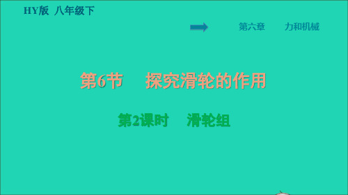 2022年八年级物理下册第6章力和机械6.6探究滑轮的作用第2课时滑轮组习题课件新版粤教沪版